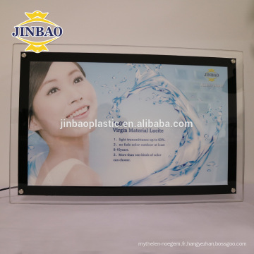 JINBAO Hot vente de haute qualité personnalisé boîte à lumière acrylique transparente sans limites